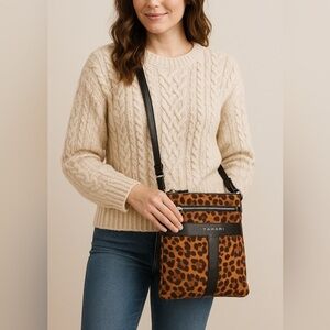 Tahari Black and Red Crossbody Bag